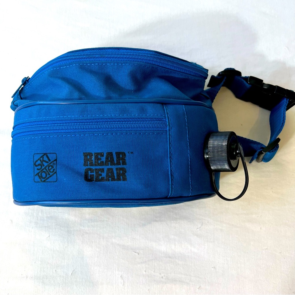Vintage Blue Ski Tote Rear Gear Hip Bag with Canteen Camping Hiking Outdoors